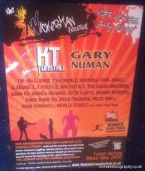 Gary Numan 2008 Kirkcudbright Festival Poster